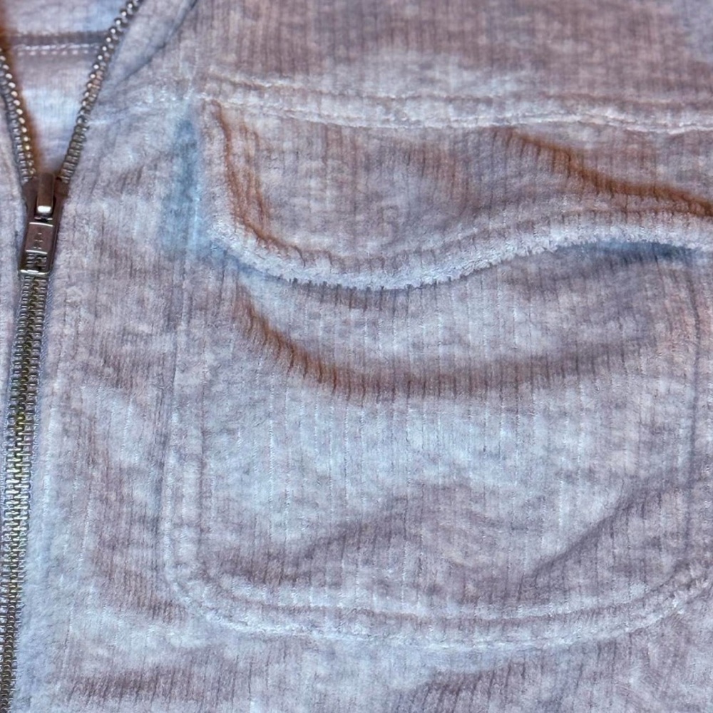 Aerie Light Gray Men's Zip Up Sweater - Picture 4 of 7